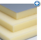 ウレタン3枚とその間に挟み込んだ2枚の強化プラスチック